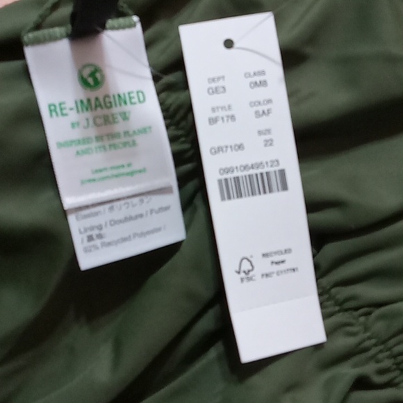 J.CREW 22 Womens Bathing Suit Swimsuit DARK GREEN RUCHED NEW One Piece Summer - Picture 7 of 10